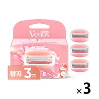 ヴィーナス カミソリ 剃刀 女性用 ホワイトティーの香り うるおい肌へ 替刃 1セット（3個入×3） コンフォートグライド プレミアムビューティ