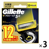 ジレット（Gillette） プロシールド 髭剃り カミソリ 男性 替刃12個入 1セット（1個×3） P＆G