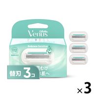 ヴィーナス カミソリ 剃刀 女性用 敏感肌向け つるすべ肌へ 替刃 1セット（3個入×3） エンブレイス センシティブ 1セット（1個×3）