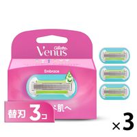 ヴィーナス カミソリ 剃刀 女性用 レディース つるすべ肌へ 替刃 1セット（3個入×3） エンブレイス  P＆Gプレミアムビューティ