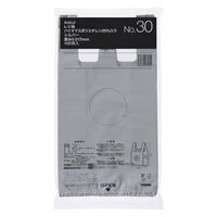 アスクル バイオマス25％入 レジ袋 シルバー 30号 1セット（1袋（100枚入）×30） オリジナル