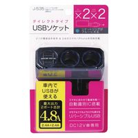 ジョイフル リバーシブルUSB2連ダイレクト J-535 1個