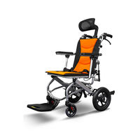 フェニックス商事 ライパット リクライニング介助式車椅子 オレンジ LPKY9006L_K_O 1台（直送品）