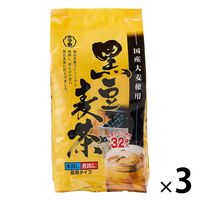 宇治の露製茶 黒豆麦茶ティーバッグ 1セット（1袋（32バッグ入）×3） 【ノンカフェイン・水出し・煮出し】