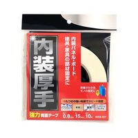 和気産業 内装厚手強力両面テープ 0.8x15mmx10m WEB027 1セット(4個)（直送品）