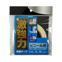 和気産業 激強力両面テープ ビニール用 0.12x10mmx20m WEB010 1セット(6個)（直送品）