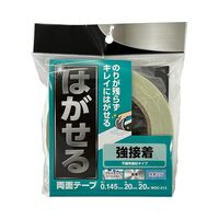 和気産業 はがせる両面テープ 強接着 20mmx20m WDC013 1セット(6個)（直送品）