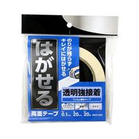 和気産業 はがせる両面テープ 透明 20mmx20m WDC023 1セット(6個)（直送品）