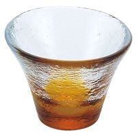 ヤマコー 硝子ミニ珍味入 反り丸 琥珀 26599 1個（直送品）