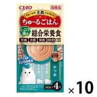 いなば CIAO チャオ ちゅ～るごはん 猫 総合栄養食 かつお 国産（14g×4本）1セット（1袋×10）キャットフード