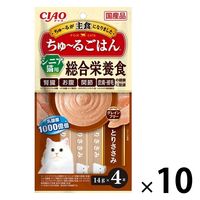 いなば CIAO チャオ ちゅ～るごはん 猫 総合栄養食とりささみ国産（14g×4本）1セット（1袋×10）キャットフード