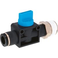 日本ピスコ PISCO ハンドバルブ ストレートA2方弁チューブ10出力R1/2 HV10-04-2 1個 123-4446（直送品）