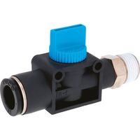 日本ピスコ PISCO ハンドバルブ ストレートA2方弁チューブ12出力R3/8 HV12-03-2 1個 123-2922（直送品）