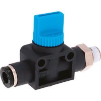 日本ピスコ PISCO ハンドバルブ ストレートA2方弁チューブ6出力R1/8 HV6-01-2 1個 123-4450（直送品）