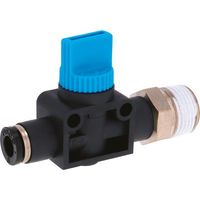 日本ピスコ PISCO ハンドバルブ ストレートA2方弁チューブ6出力R1/2 HV6-03-2 1個 123-2925（直送品）