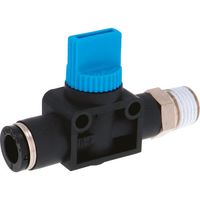 日本ピスコ PISCO ハンドバルブ ストレートA2方弁チューブ8出力R1/4 HV8-02-2 1個 123-2907（直送品）