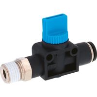 日本ピスコ PISCO ハンドバルブ ストレートB2方弁チューブR1/4出力8 HV02-8-2 1個 147-2274（直送品）