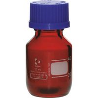 柴田科学 SIBATA 耐熱ねじ口びん 茶褐色 青キャップ付 50mL 10入 017210-50A 1箱(10個) 107-1783（直送品）