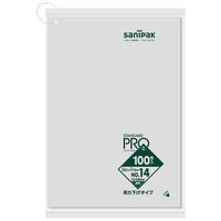 日本サニパック 規格袋 吊り下げ 透明 14号 100枚 0.030 L14H 1箱(100枚入×30)（取寄品）