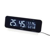 エスコ 235x49x92mm デジタル温度・湿度計(電波時計付 EA728AC-73 1個（直送品）