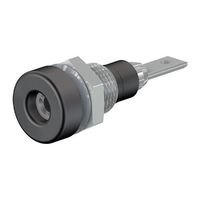 エスコ φ2mm/M 6 パネルマウントソケット(黒) EA940DP-501 1セット(8個)（直送品）