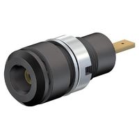 エスコ φ2mm/M 8 パネルマウントソケット(黒) EA940DP-531 1セット(8個)（直送品）