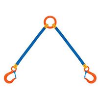 エスコ 3.0tonx4.0m 金具付スリング(2本懸け) EA981FD-37A 1本（直送品）