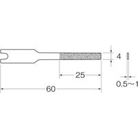日本精密機械工作 リューター 電着フレキシブルダイヤモンドヤスリ Q2401 1袋(2本) 543-4269（直送品）