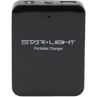星光商事 スターライト 乾電池式モバイルバッテリー SK-4AACHLEDBK 1本(1個) 537-3904（直送品）