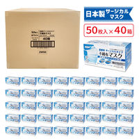 エスパック 医療用サージカルマスク50枚 1ケース(40箱) 2W50-CS-AS 1セット(40箱×50枚入)（直送品）