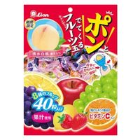 ライオン菓子 ポンとでてくるフルーツ玉 140g x6 4903939020247 1セット(6個)（直送品）