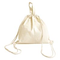 日本紐釦貿易 厚手コットン・ハンドル付リュック 生成 38×37cm 入 ES314 1個