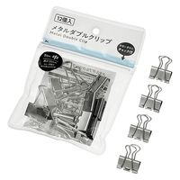 エコー金属 メタルダブルクリップ(中)12P 1199-472 1袋