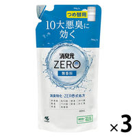 消臭元ZERO 詰め替え用 無香料 消臭剤 400mL 1セット（1個×3） 小林製薬