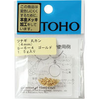 TOHO(トーホー) TOHO ツナギ 丸カン 約3.8mm 9-6-4G ゴールド 1.5g入り 1箱(5枚入)（直送品）