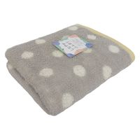 林 やわらかフェイスタオル クリーミードット グレー FO411129 1枚