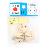 TOHO ドールヘッド ウッドビーズ 20mm 木地 3個入 NH20-2 1箱(5枚入)（直送品）