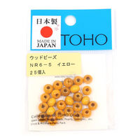 TOHO(トーホー) TOHO ウッドビーズ 6mm イエロー 25個入 NR6-5 1箱(5枚入)（直送品）