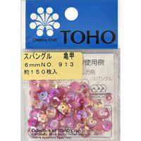 TOHO(トーホー) TOHO スパングル 亀甲 約6mm 薄ピンクオーロラ 約150枚入り No.913 SP6-913 1箱(5枚入)（直送品）