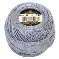 ディー・エム・シー DMC 8番糸 刺繍糸 パールコットンボール #318 DMC8-318 1箱/10玉入（直送品）