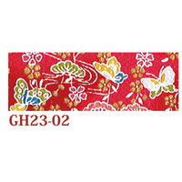 日本紐釦貿易(Nippon Chuko) ちりめんカット 金彩 約23×33cm 蝶柄 蘇芳 GH23-02 手芸・ハンドメイド用品（直送品）