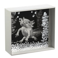 絵　中古品　アクリルアート（約　縦79.8cm×横79.8cm×厚さ3cm） デッサン額縁：L型 オーク（アクリル）（既製品サイズ） | 額縁