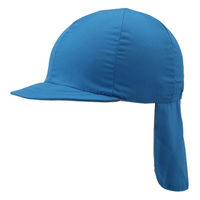 NATIONAL HAT(ナショナルハット) 帽子 ブロードカラー(タレ付き) ブルー N749 1セット（5個）（直送品）