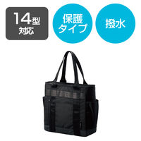 エレコム トートバッグ ビジネスバッグ 12L ファスナー付 撥水加工 14インチ BM-TBGDBK 1個