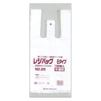 福助工業 レジ袋 レジバッグ 関西 No.25E 半透明 00157016 1ケース(2000個(100個×20)（直送品）
