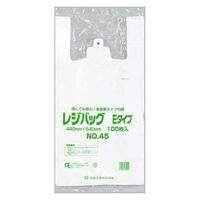 福助工業 レジ袋 レジバッグ 関西 No.45E 00158231 1ケース(1000個(100個×10)（直送品）