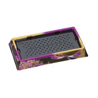 福助工業 寿司桶 新角桶110H-T 蒔絵紫 00271582 1ケース(300個(10個×30)（直送品）