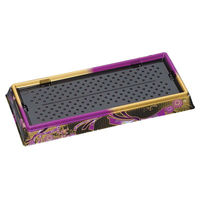 福助工業 寿司桶 新角桶210H-T 蒔絵紫 00272258 1ケース(240個(10個×24)（直送品）