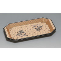 福助工業 寿司容器 和皿 15H 市松黒 00392330 1ケース(600個(50個×12)（直送品）