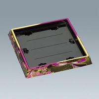 福助工業 寿司桶 新角桶20H 蒔絵紫 00593401 1ケース(200個(10個×20)（直送品）